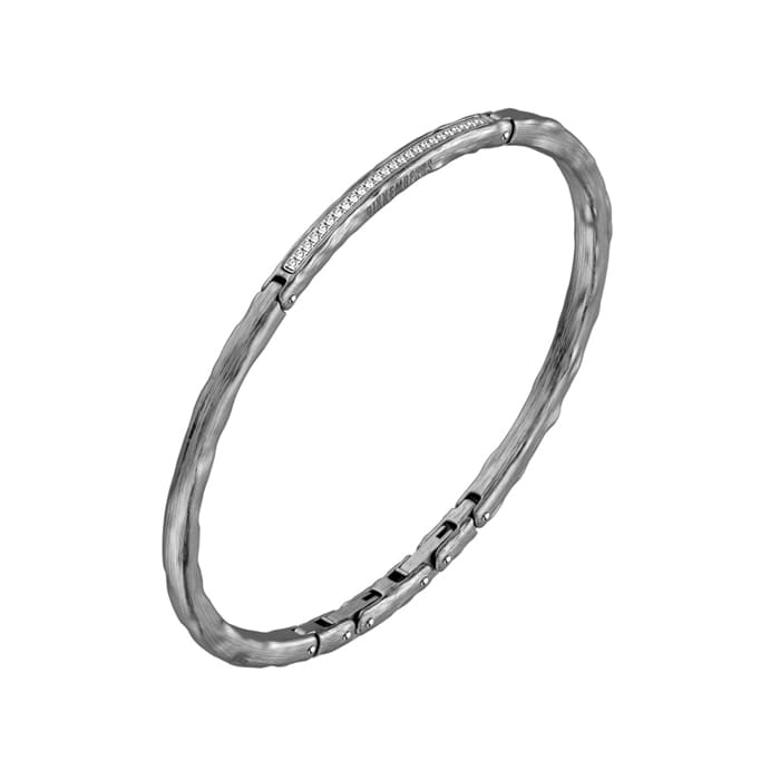 Bracciale uomo Bikkembergs acciaio e diamanti. HAB11WV