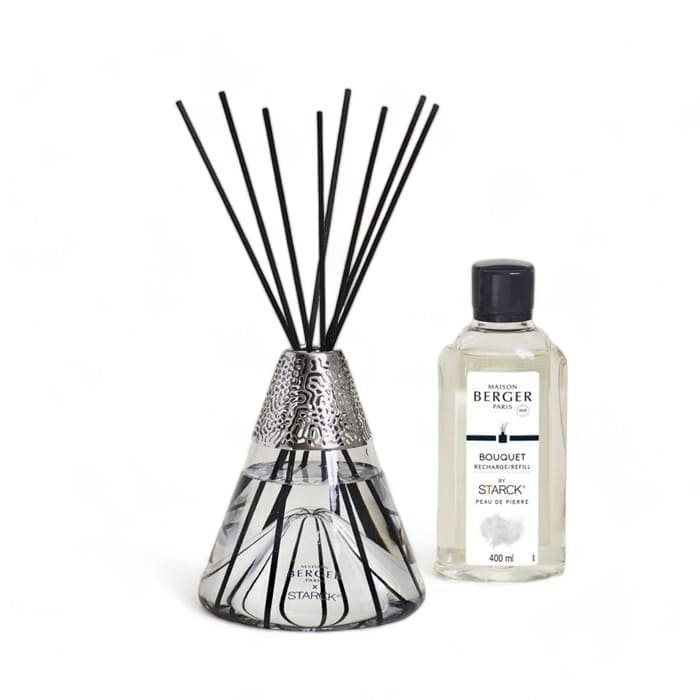 Maison Berger - Bouquet Profumato con bastoncini Collezione X STARCK 400 ml - Peau de Pierre - Grigia 6902