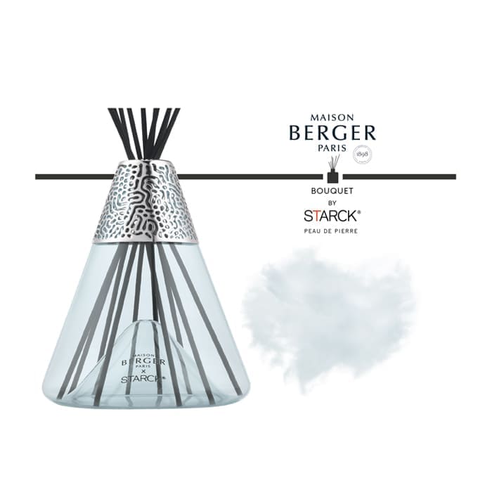 Maison Berger - Bouquet Profumato con bastoncini Collezione X STARCK 400 ml - Peau de Pierre - Grigia 6902 dettaglio