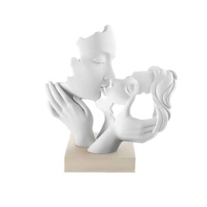 Giambarioli Atelier Floreale Casa e Regalo - Bongelli - Scultura face coppia bacio colore nocciola 25x32cm - ME2345/2N