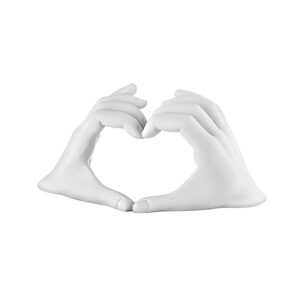 Giambarioli Atelier Floreale Casa e Regalo - Bongelli - Scultura mani a cuore colore bianco 19x10cm - ME2424/2/SB