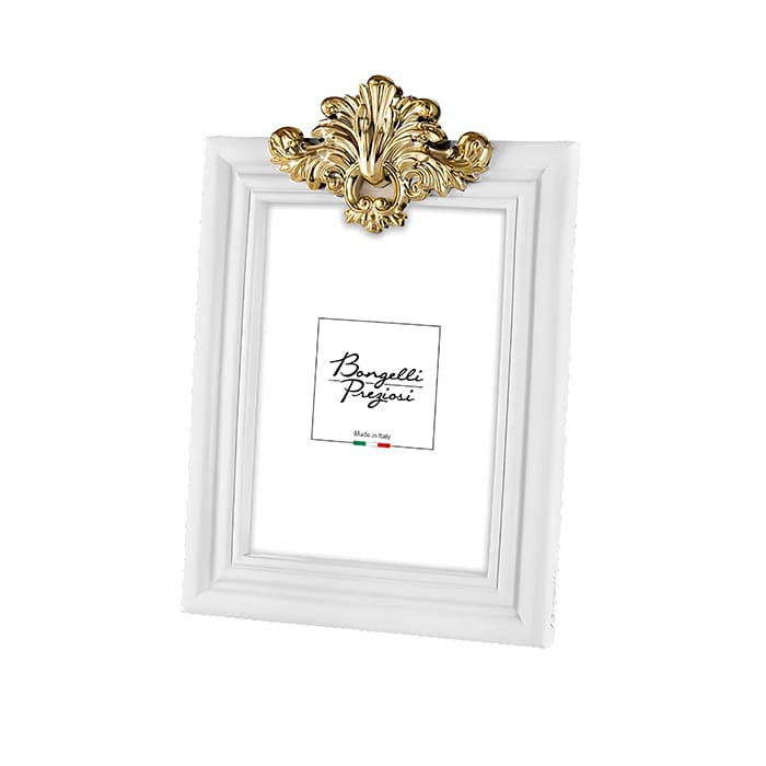 Giambarioli Atelier Floreale Casa e Regalo - Bongelli - Portafoto logo interno 15x20cm colore bianco - ME2353/BI