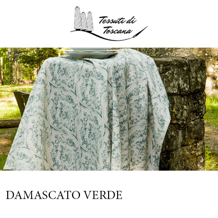 Giambarioli Atelier Floreale Casa e Regalo - Tessuti di Toscana - Collezione Damascato Verde