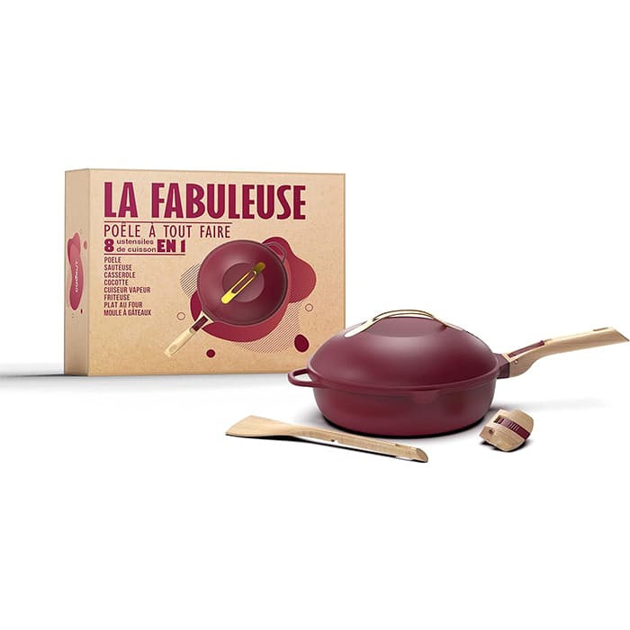 Cookut - La favolosa Padella 8 in 1 Rubino FAB28RG confezione