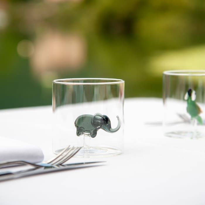 WD lifestyle - Bicchiere in vetro borosilicato con decoro interno in vetro - Elefante WD566ELE
