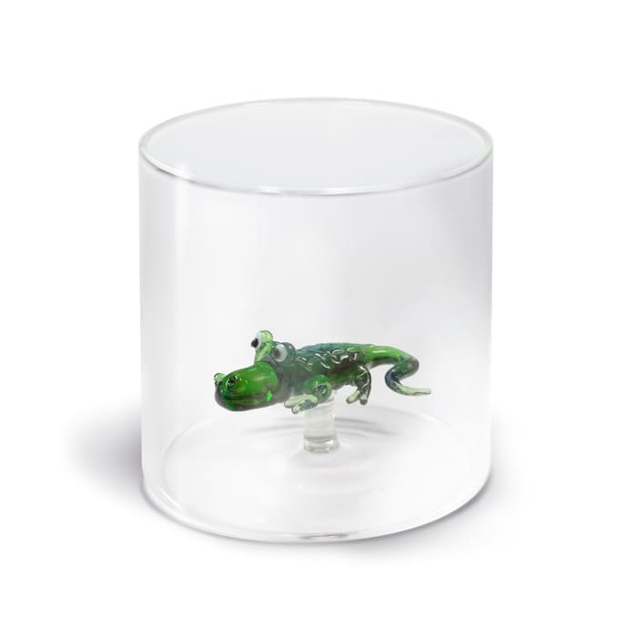 WD lifestyle - Bicchiere in vetro borosilicato con decoro interno in vetro - Alligatore WD566ALL