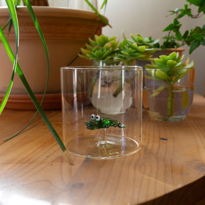 WD lifestyle - Bicchiere in vetro borosilicato con decoro interno in vetro - Alligatore WD566ALL