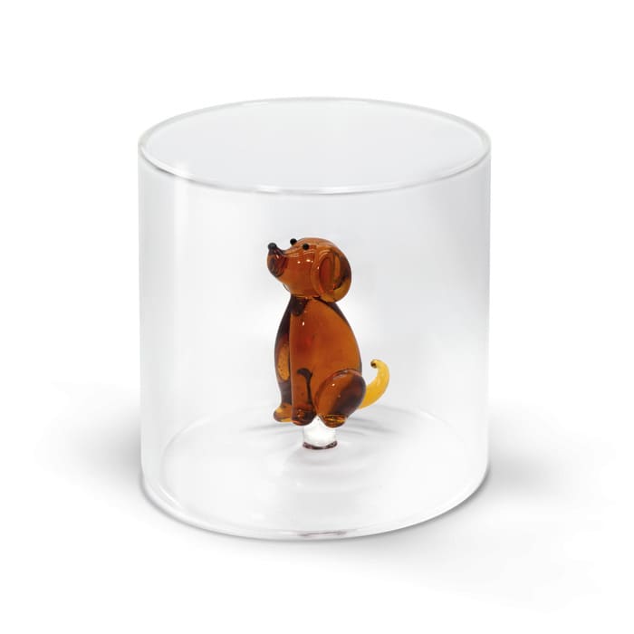 WD lifestyle - Bicchiere in vetro borosilicato con decoro interno in vetro - Cane WD566CAN