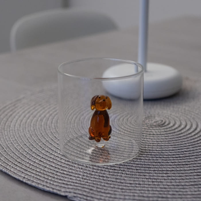 WD lifestyle - Bicchiere in vetro borosilicato con decoro interno in vetro - Cane WD566CAN