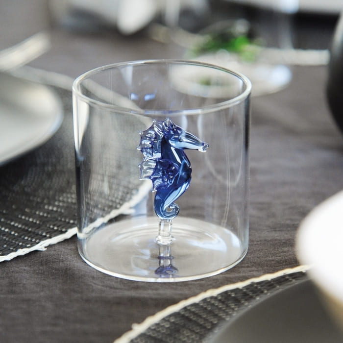 WD lifestyle - Bicchiere in vetro borosilicato con decoro interno in vetro - Cavalluccio WD566CAV