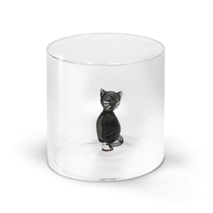 WD lifestyle - Bicchiere in vetro borosilicato con decoro interno in vetro - Gatto WD566GAT