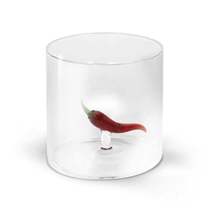 WD lifestyle - Bicchiere in vetro borosilicato con decoro interno in vetro - Peperoncino WD566PEP