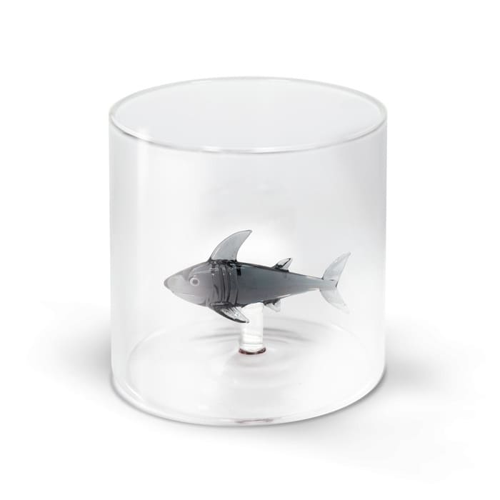 WD lifestyle - Bicchiere in vetro borosilicato con decoro interno in vetro - Squalo WD566SQU