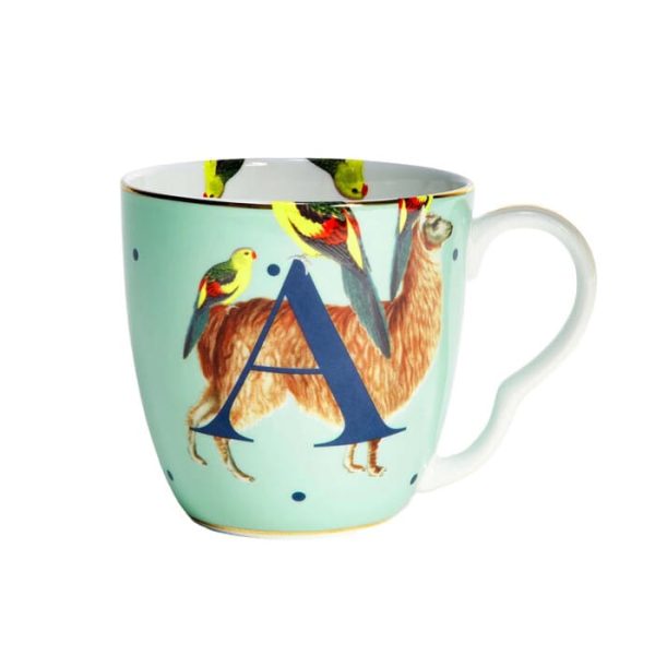 Yvonne Ellen - Mug alfabeto "A" -Alpaca-