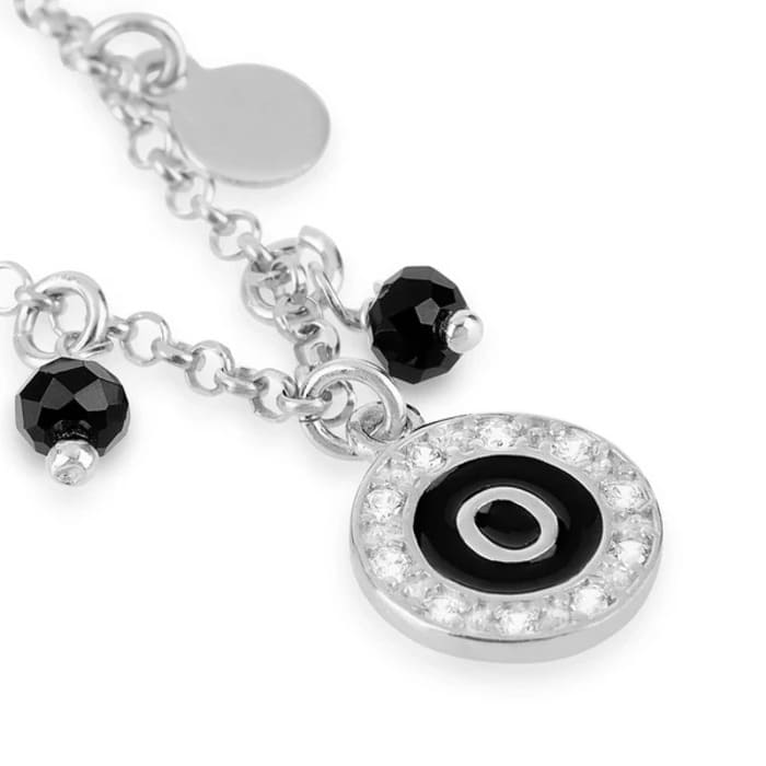 Dvccio - Bracciale Venere in argento rodiato e pietre nere BVENAGNERH_B