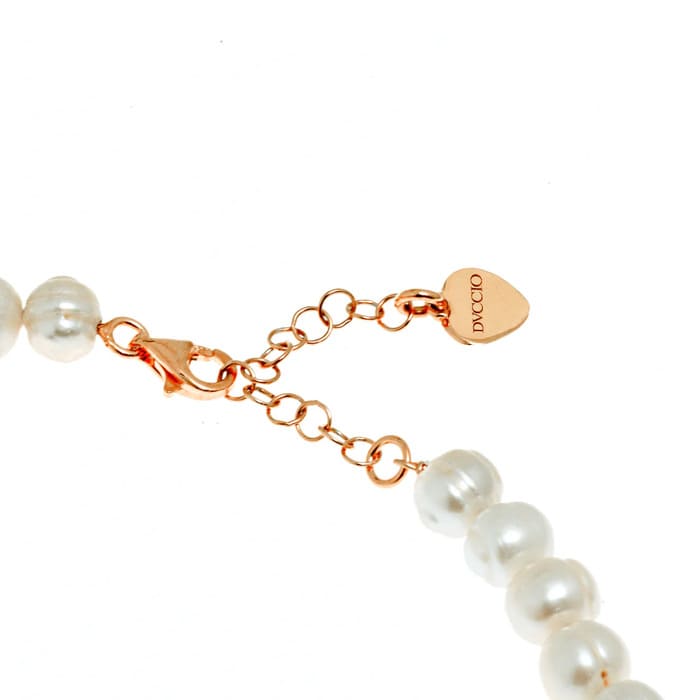 Dvccio - Collana Charlene in argento 925 placcato oro rosa CLPERLESCARAMAZZE_R
