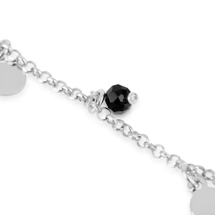 Dvccio - Collana Venere in argento rodiato e pietre nere CVENAGNERH_B
