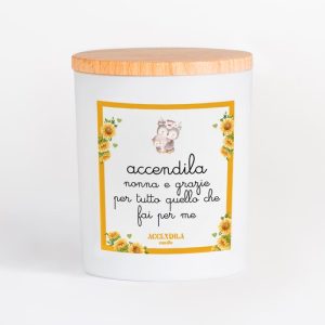 Accendila - Candela con ciondolo "GRAZIE NONNA" GRANONNA