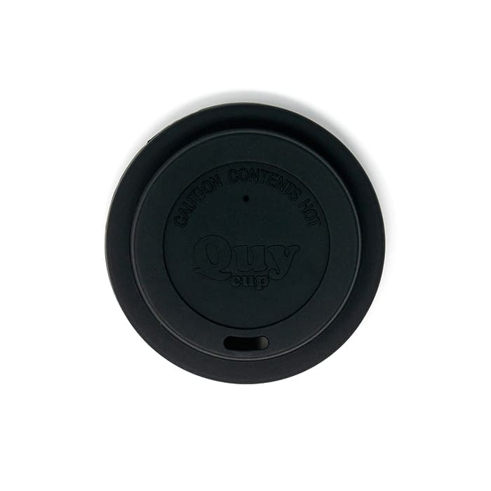 Tappo riutilizzabile QuyCup Lid Black in silicone.
