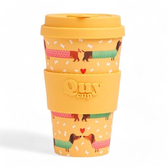 Tazza cappuccino riutilizzabile QuyCup Dante 400ml in R-PET.