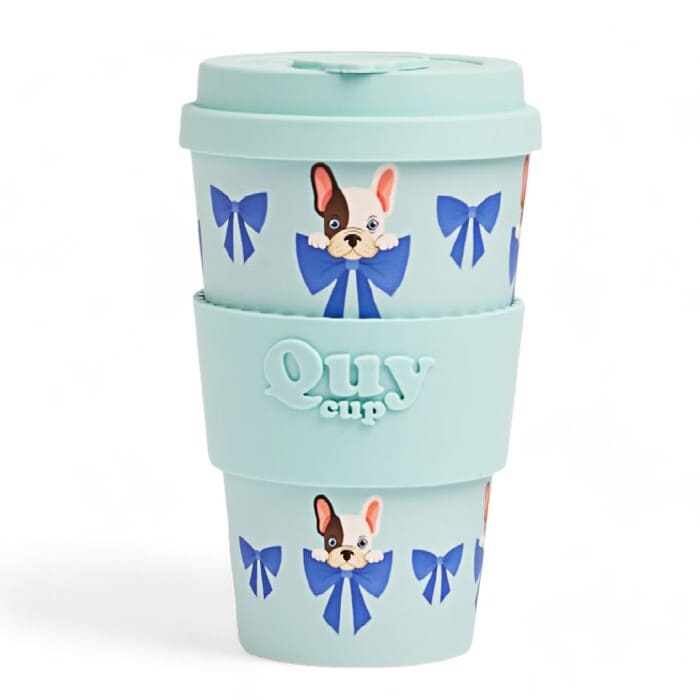 Tazza cappuccino riutilizzabile QuyCup Orlando 400ml in R-PET.