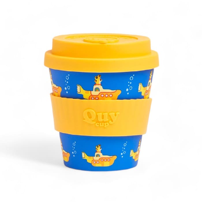 Tazza cappuccino riutilizzabile QuyCup Submarine 230ml in R-PET.