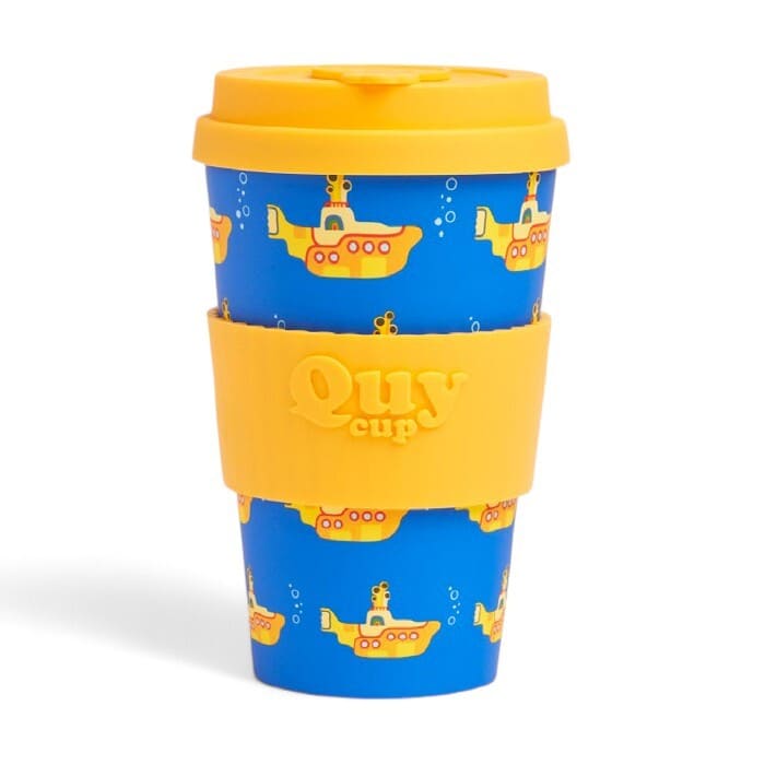Tazza cappuccino riutilizzabile QuyCup Submarine 400ml in R-PET.