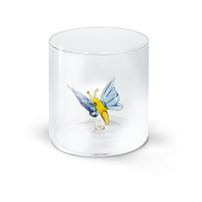 WD lifestyle - Bicchiere in vetro borosilicato con decoro interno in vetro - Farfalla WD566FAR