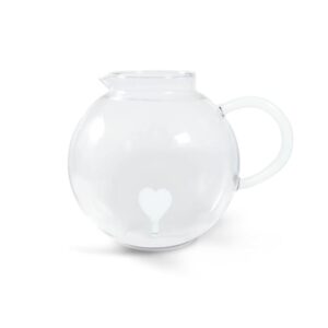 WD lifestyle - Brocca in vetro borosilicato con decoro interno in vetro - Cuore Bianco WD565CUO