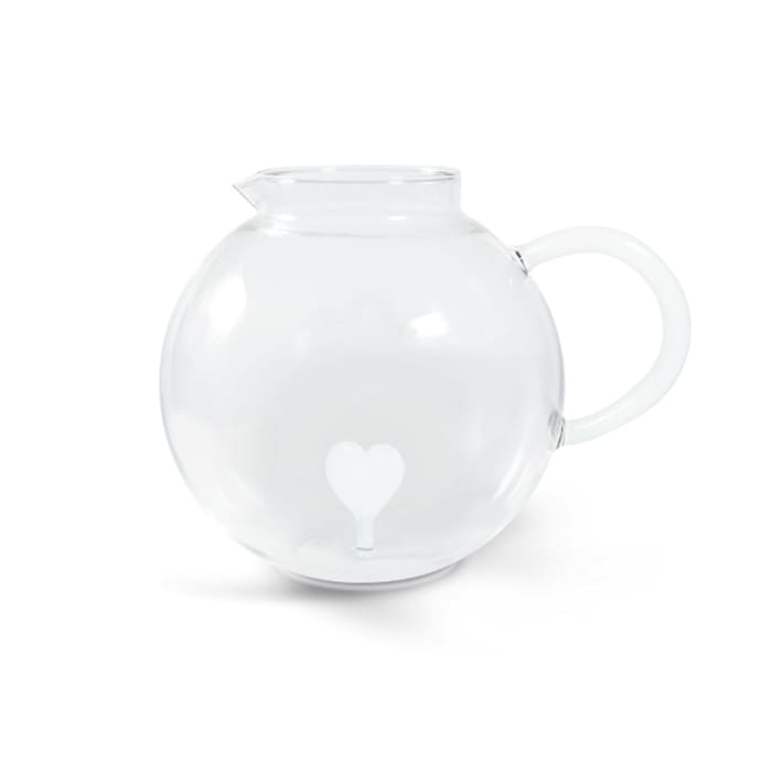 WD lifestyle - Brocca in vetro borosilicato con decoro interno in vetro - Cuore Bianco WD565CUO