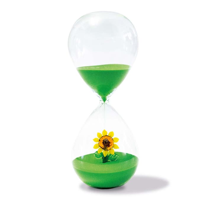 Clessidra in vetro borosilicato con girasole colorato WD Lifestyle