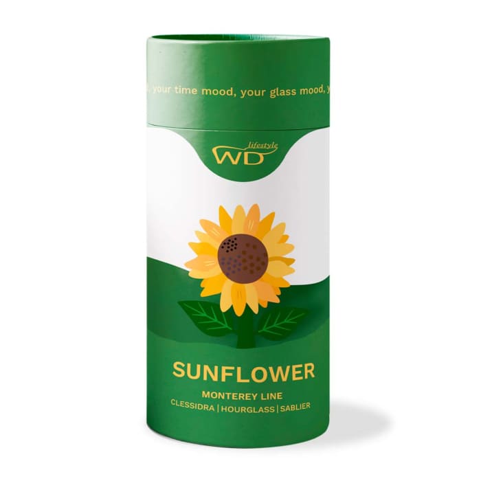 Clessidra in vetro borosilicato con girasole colorato WD Lifestyle