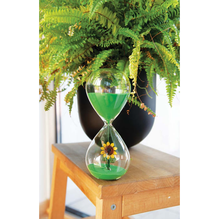 Clessidra in vetro borosilicato con girasole colorato WD Lifestyle