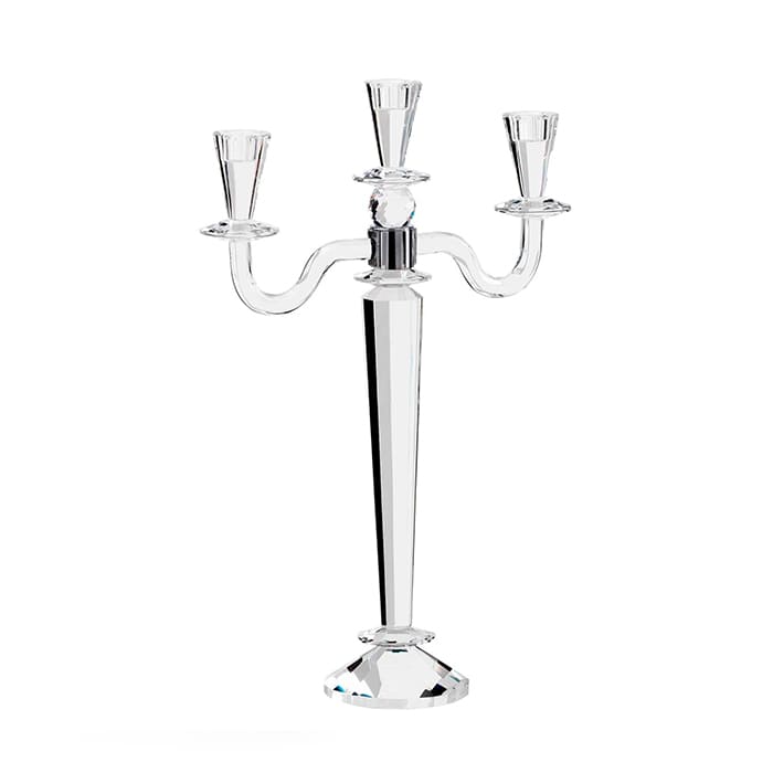 Candelabro cristallo 3 fiamme Fantin Argenti