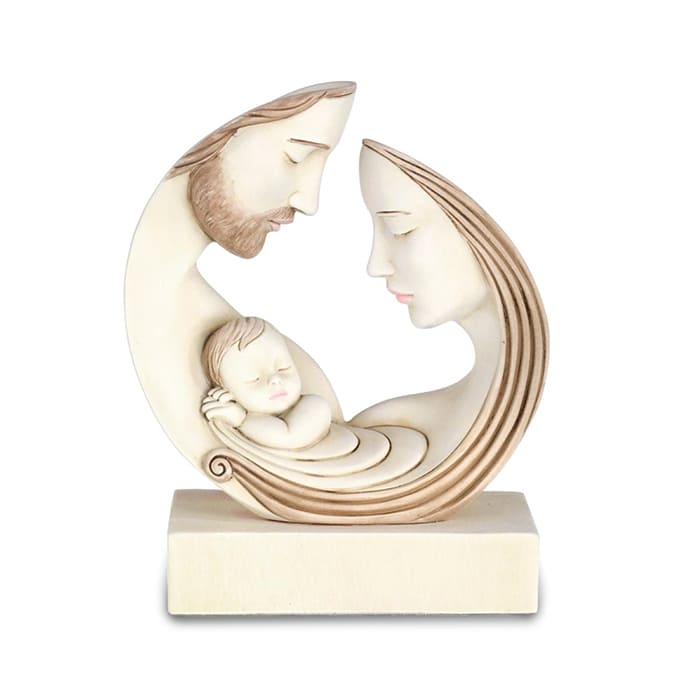 Scultura Sacra Famiglia bicolor con base bicolor Fantin Argenti
