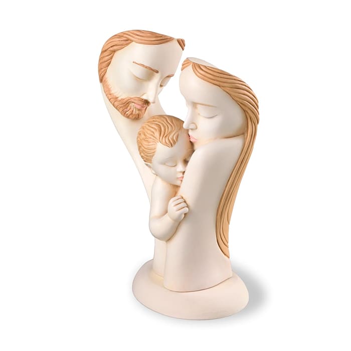 Scultura Sacra Famiglia bicolor con base bicolor Fantin Argenti