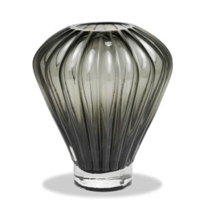 Vaso vetro Mongolfiera grigio Fantin Argenti Ø30 cm H35 cm