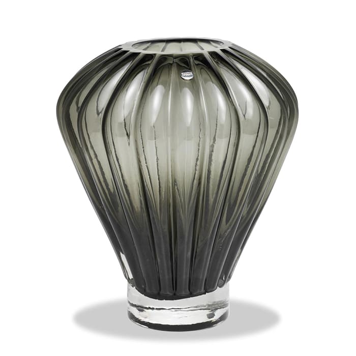 Vaso vetro Mongolfiera grigio Fantin Argenti Ø30 cm H35 cm