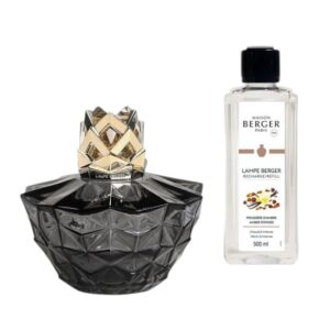 Maison Berger - Cofanetto Kali Noir con lampada in vetro nero opaco 12,5 cm e ricarica