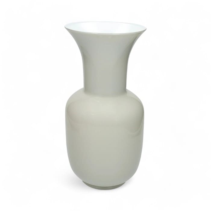 Vaso Argo Bicolor Grigio/Bianco Brandani in vetro, altezza 37 cm