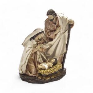 Bruco natività in resina holy multicolore 21x30 cm.