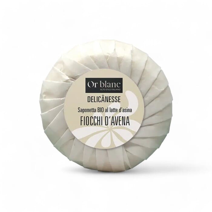 Saponetta al latte d’asina fragranza fiocchi d’avena bio Or Blanc, 50 g