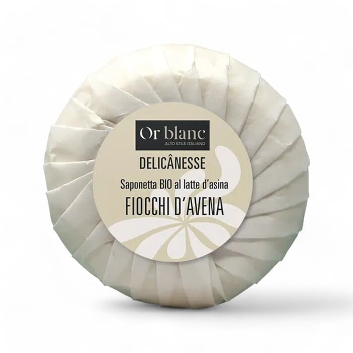 Saponetta al latte d’asina fragranza fiocchi d’avena bio Or Blanc, 100 g