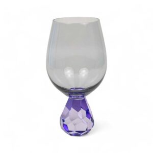 Bicchiere cocktail grigio e viola con base effetto diamante WD Lifestyle