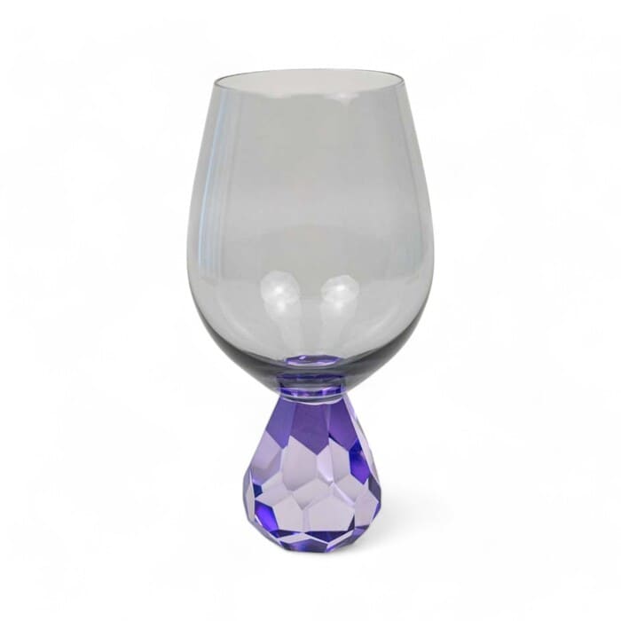 Bicchiere cocktail grigio e viola con base effetto diamante WD Lifestyle