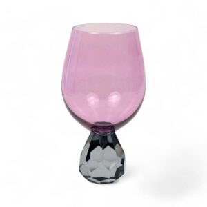 Bicchiere cocktail viola e grigio con base effetto diamante WD Lifestyle