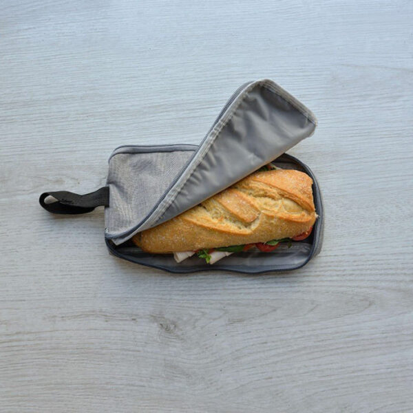 Portapranzo flessibile e pieghevole Iris Barcelona Zipper&Roll Light Grey.