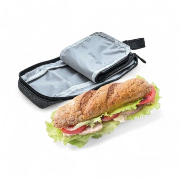 Portapranzo flessibile e pieghevole Iris Barcelona Zipper&Roll Dark Grey.