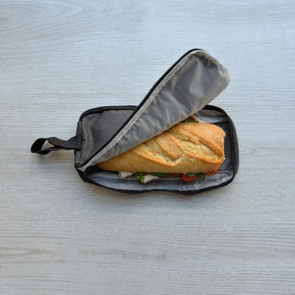 Portapranzo flessibile e pieghevole Iris Barcelona Zipper&Roll Dark Grey.