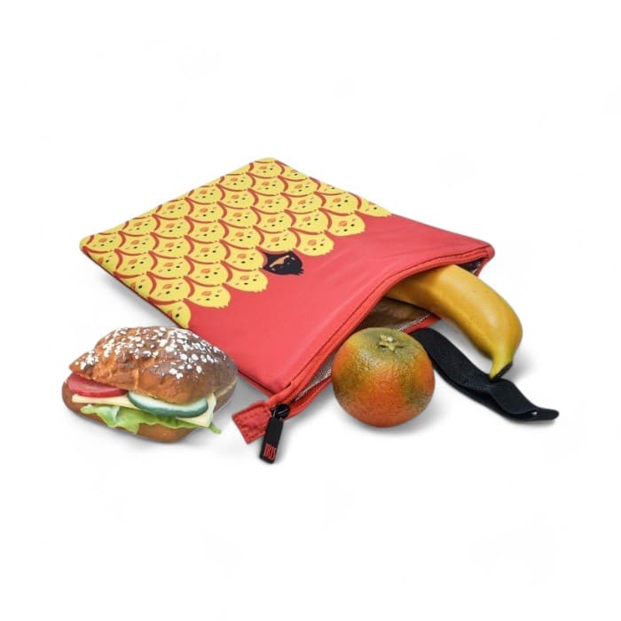 Borsa porta alimenti pieghevole Iris Barcelona Snack Bag Friends fantasia pulcino.